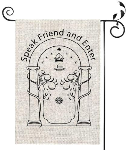 PXTIDY Speak Friend And Enter Garden Flagge Hobbit Schild Wohnkultur Bauernhaus Dekoration Hofflagge Geschenk für LOTR-Fans