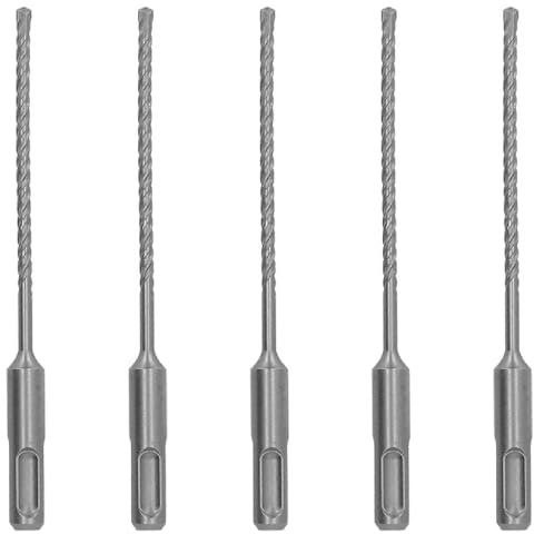 SDS Plus Rotary Hammer Drill Bit 5Pcs 5mm x 160mm Masonry Drill Bit for Drilling Concrete Stone Bricks Rock