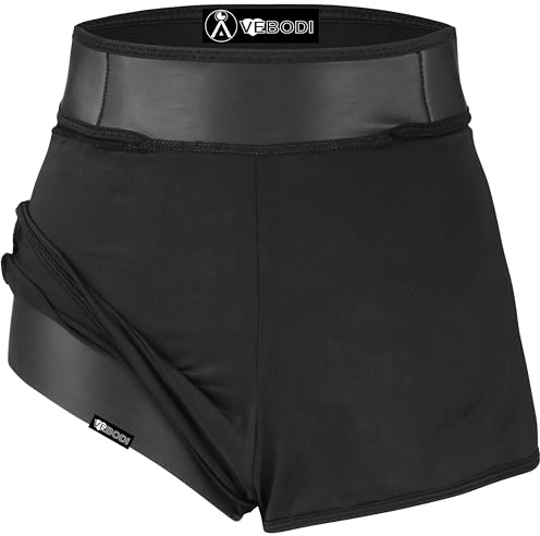 Women's Wet-Suit Boardshorts | 1.5mm Smooth Skin Neoprene Watersports Shorts/Pants | Womans | Buoyancy Swim Shorts | Swim Jammers | Trunks | Compression Shorts| (Medium) Black