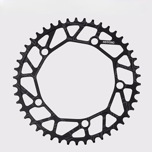 GiereR FahrradkettenbläTter Faltrad 130 Bcd Krone Kettenblatt 46 48 50 52 54 56 58 Zähne Fahrrad Kettenblatt Kettenrad Rotor Kurbelgarnitur Radfahren Krone Kettenblatt (Color : LP Black 46T)