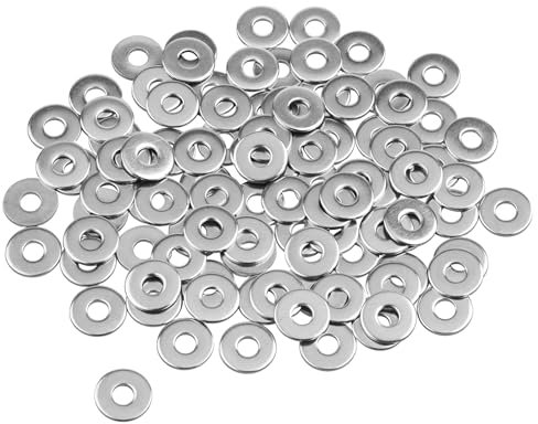 Caianwin M4 Unterlegscheiben 100Stück, M4 x 12mm Große Unterlegscheibe Beilagscheiben Edelstahl Karosseriescheiben Metallscheiben U Scheiben für m4 Schrauben & m4 Muttern & m4 Gewindestangen