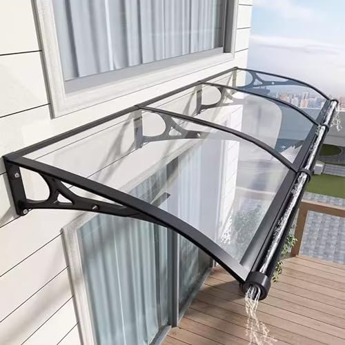 Front Door Canopy Outdoor with Sink Porch Canopy Outdoor Noise Reduction for Terraces Roofs, 120x200cm Qulamrdk(Color:Clear,Size:60x30cm)