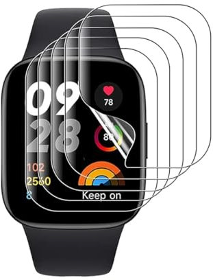 SRSRROP 5 Pièces Film Protecteur pour Xiaomi Redmi Watch 3, TPU Flexible films Hydrogel, pour Protecteur d'écran Smartwatch 1.75 pouces, Film d'affichage HD Transparent sans Bulles