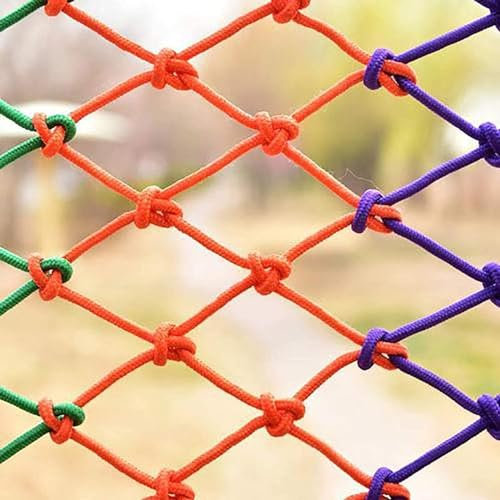 WXF86djl Children's climbing net Climbing Net Colourful Climbing Cargo Net Outdoor Indoor Climbing Net Adjustable Rope Ladder Net(3 * 6m)