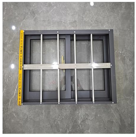 Finestre del bagno for la privacy e la ventilazione, finestra in alluminio scorrevole orizzontale con vetro, piccola finestra domestica for seminterrato(118x118cm/46X46in)