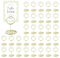 Minnhua 36 Stück Photocard Holder, Metall Tischnummernhalter, Tischnummern Hochzeit Menükartenhalter Fotohalter, Tischkartenhalter für Hochzeiten, Jubiläen, Partys ( Gold Runden)