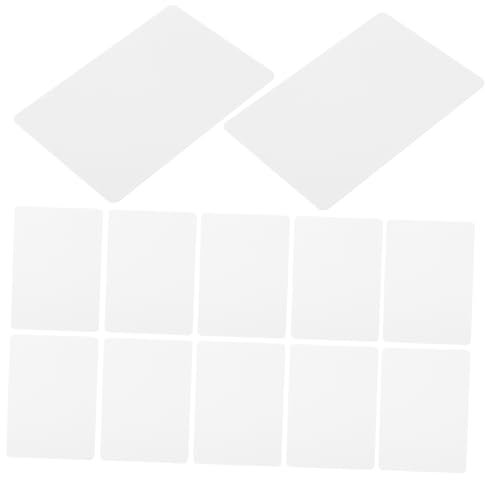 Tofficu 20stücke Leere Pvc-karten Weiße Visitenkarten Für Drucker Leere Plastikkarten Ausweiskarten Diy-kartenherstellung Spielkarten Bastelgeschenkkarten