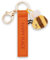 Porte-clés Happy Place Bande en Similicuir 10cm avec Abeille-Orange