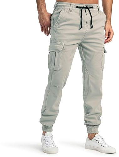 Sublevel Herren Jeans Straight Slim Fit Denim Hose Röhre Cargo Hose Chino Jeanshose