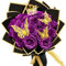 LARDUX Glitzer-Rosenstrauß, Valentinstag, künstliche Rosensträuße, DIY künstliche Glitzer-Blumensträuße mit Krone für Geschenke, Hochzeit, Jahrestag, Verlobung, Geburtstag, Muttertag, Violett, 24