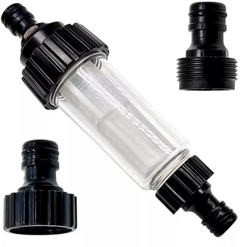 M&M Smartek Kit de filtre à eau 16 mm - Adaptateur rapide - Préfiltre de robinet 3/4 - Raccord de tuyau d'arrosage - Filtration efficace de l'eau - Filetage intérieur et extérieur - Durable et