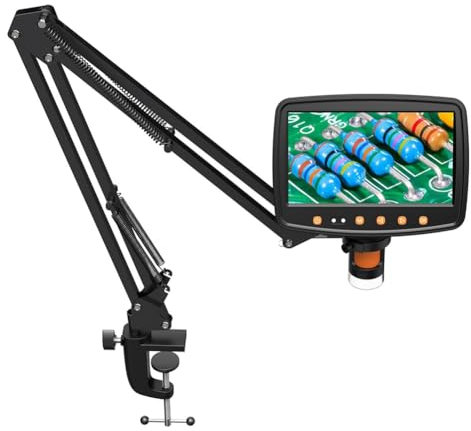 JOFUUM RIEVBCAU Flexibler Mikroskop-Armständer, Verstellbare Metallhalterung für Münzmikroskope, Kompatibel mit DM4 DM7 DM9