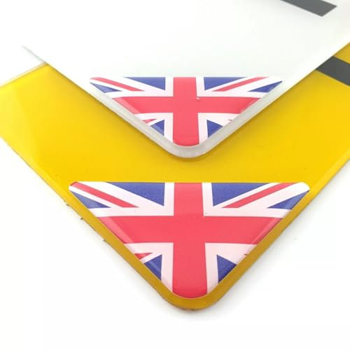 2 x 3D Domed Silicone Badge Stickers Decal Emblem Number Plate Car Motorcycle Helmet England UK Union Jack National United Kingdom Great Britain Flag