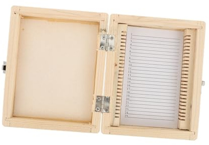 ABOOFAN 25 Objektträger Aufbewahrungsbox Mikroskop Objektträgerbox mit Nummerierten Schlitzen Schützt vor Verkratzen und Bruch