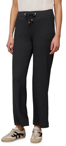 Street One Studio Damen Wide Leg Hose in Crinkle Crash Struktur 3817611