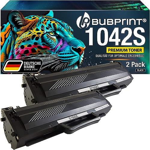 Bubprint 2 Toner kompatibel als Ersatz für Samsung MLT-D1042S/ELS für ML-1660 ML-1865 ML-1670 ML-1675 ML-1860 SCX-3200 SCX-3205 SCX-3205W 1.500 Seiten Schwarz