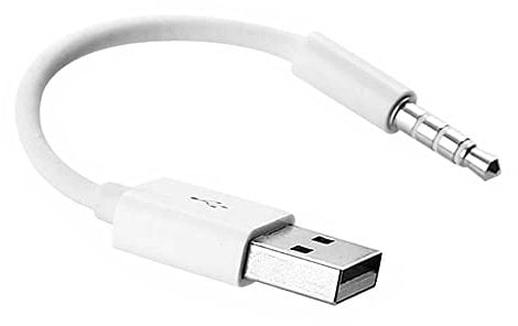 OcioDual für iPod Shuffle 3rd zu 7th Gen USB Ladekabel Datenkabel Charger Kabel Sync Weiß