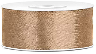 DaLoKu Satinband 6/12/25/38/50/100mm x 25m Geschenkband Schleifenband, Größe: 25mm x 25m, Farbe: Gold