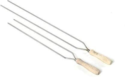 Sbalchiero SPIEDINI Doppi Lunghezza 40 CM Inox (consigliato per Salsicce) Materiale: Acciaio Inossidabile 18/10