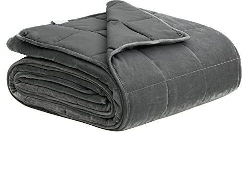 WOLTU Gewichtsdecke 11kg 200x230cm Therapiedecke für Erwachsene, Entspannungsdecke Therapie aus Mikrofaser, Cashmere Feeling Beschwerte Decke Anti Stress, Weighted Blanket für besseren Schlaf