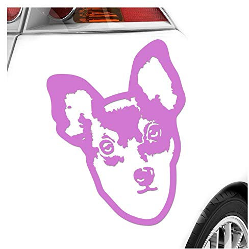 Kiwistar - Autoaufkleber - Fox Terrier Hund - Flieder - 40x29cm - Aufkleber Auto, Laptop, Fahrrad, LKW, Motorrad mehrfarbig JDM Decal Racing