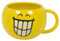 30cl Ceramic Coffee and Tea Mugs Cups with Smiley Emoji Design, Gift Packed and Ideal as a Present, 3 Version Available (Grinning (Yellow))