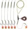 Carp Fishing Rigs Kit, Boilies Bait Rigs with Sinker Corn Bait Curved Barbed Hook Swivel Carp Fishing Accessories Equipment