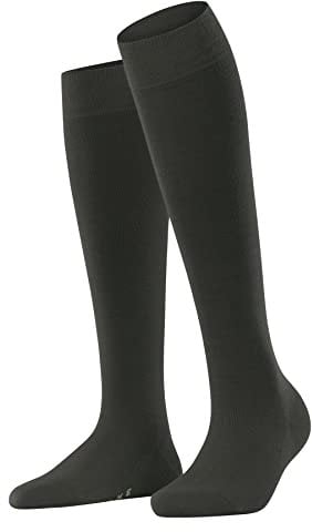 FALKE Damen Kniestrümpfe Softmerino W Kh Wolle Baumwolle lang einfarbig 1 Paar, Grün Military 7826, 39-40