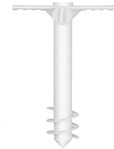 Umbrella Holder Fishing Pole With 3 Spiral Screw - Sand Anchor | One Size Fits All | Lightweight & Convenient | No Tools Required | Safe Stand For Strong Winds | Better Than Metal