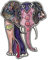 DUOWEI Emaille Glänzend Strass Elefant Brosche Elegante Tiere Anstecknadel Revers Kleidung Schal Frauen Teenager Schmuck Geschenk (Violett)