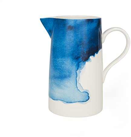 Rick Stein Coves of Cornwall - Jug/Pitcher - 2 Litre Capacity - Bone China - Featuring Beautiful Designs of Tableware Inspired by the Land and Seascape of Cornwall