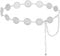 HIQUACC Women's Metal Waist Chain Chunky Body Jewelry Belly Link Belt (Pattern Silver-M)