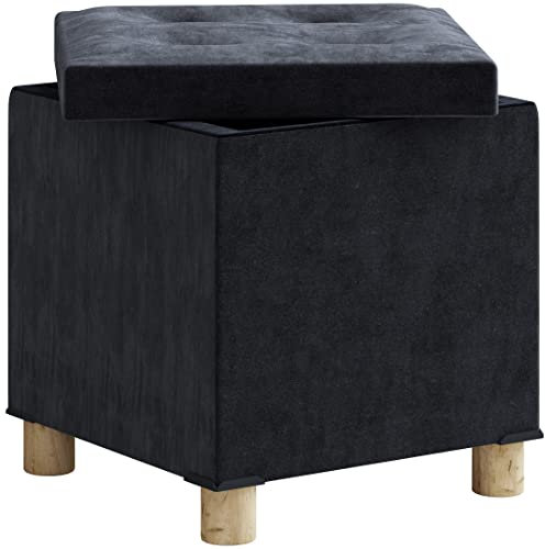 VCM Stoff Sitztruhe | Maße ca. H. 40 x B. 38 x T. 38 cm | Kiste für flexiblen Einsatz in Allen Wohnräumen | Aufbewahrungsbox | Sitzhocker - Sizos M