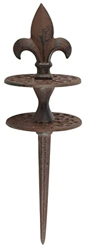 Esschert Design Gartenschlauchführung Französische Lilie König - Gusseisen