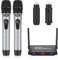 XTUGA U500 Système de Microphone sans Fil Rechargeable, Double Microphone Dynamique sans Fil, 262ft pour l'église, Les Mariages, Le karaoké et Les événements