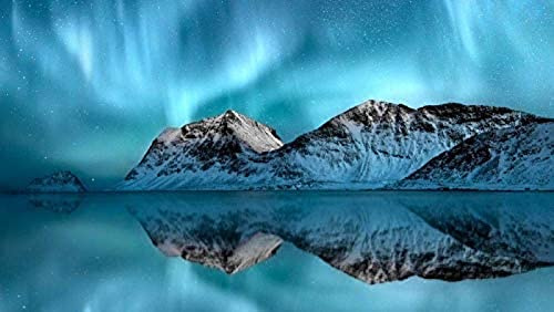 KESIMO Puzzles For Adults 11000 Pieces, Northern Lights Over Lofoten Islands, Norway, Jigsaw Puzzles 70x50cm