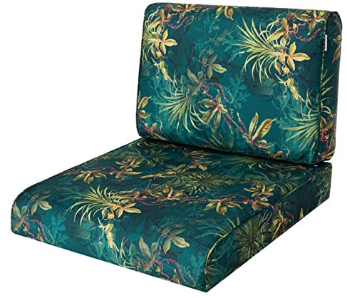 PillowPrim, Stulhkissen, Kissen für Rattansessel, Outdoor, Auflage, Palettenkissen, Sitzkissen, Rattanmöbel, Grasgrün, 60 x 60 cm