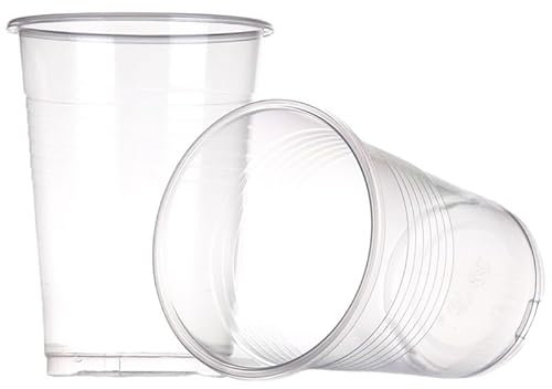 ABD Vasos desechables de plástico polipropileno ideal para fiestas - Pack 1250 unidades (300 ml, Transparente)