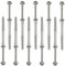 AERZETIX - C67139 - Juego de 10 tacos de plástico Ø10x140mm con brida + 10 tornillos Ø7x150mm autorroscantes con brida de cabeza hexagonal huella estrella TX40 - hormigón ladrillo fijación