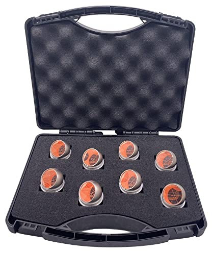 8 Prismen mit Magnetkugeln, Überwachung, mit Totalstation, Magnetfuß, kupferfarbene kugelförmige Prismen