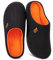 VeraCosy - Pantofole da uomo in memory foam bicolore, Colore: arancione., 43.5 EU