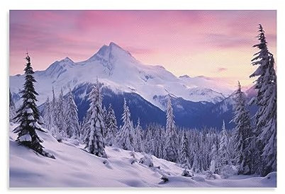 Snowy World Leinwand Wandkunst Weiß Winter Schnee Berg Wald Poster Wanddekoration Malerei Kunst für Zuhause Zimmer Kunstwerk