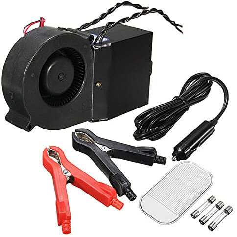 Chauffage de voiture portable et réglable 12V 10A 150W-350W, Baceyong dégivreur à chauffage rapide, ventilateur de refroidissement en céramique automatique 2 sorties
