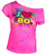 80er Jahre Outfit für Frauen Plus Size I Love The 80er Jahre Kostüme 80er Jahre Off Shoulder T-Shirt Tops Neon Kleidung Oversized, Rosenrot, X-Groß