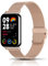 LanQii Cinturino per Xiaomi Smart Band 9 Pro/Xiaomi Smart Band 8 Pro, Acciaio Inossidabile Cinturino in Maglia Metallo Milanese Braccialetto di Ricambio per Mi Band 9 Pro/Mi Band 8 Pro - Oro Rosa