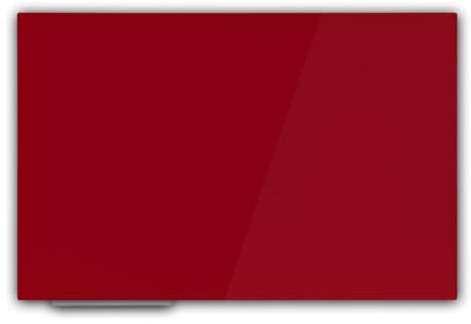 Floordirekt Magnettafel Glas 80 x 110 cm rot Whiteboard magnetisch, beschreibbar, abwischbar Inkl. 3 Magnete, rahmenloses Magnetwand, Präsentationsboard, Glastafel aus 7mm Sicherheitsglas