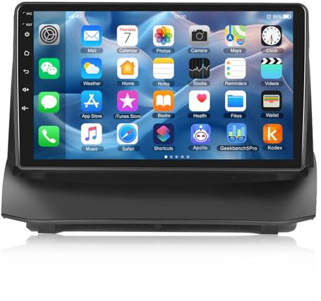 CAMECHO Android 13 Autoradio mit Navi für Ford Fiesta 2009-2014,Doppel Din 9 Zoll Auto Radio Touch Display mit Bluetooth RDS/FM Mirror Link SWC und USB+Ruckfahrkamera