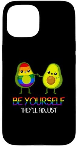 Sei du selbst Rainbow LGBT Equality Sie werden Avocado anpassen Hülle für iPhone 15