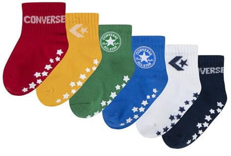 Converse Unisex Kinder CHN Core 6pk Grip Inf Tod Scks Socks, RED, 6 Monate