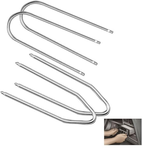 4 Pièces Outil D'Extraction de Autoradio, Clé Extraction Autoradio Clés de Démontage et Étriers de Déverrouillage Kit Universel pour Installation et Retrait de Systèmes Audio de Voiture